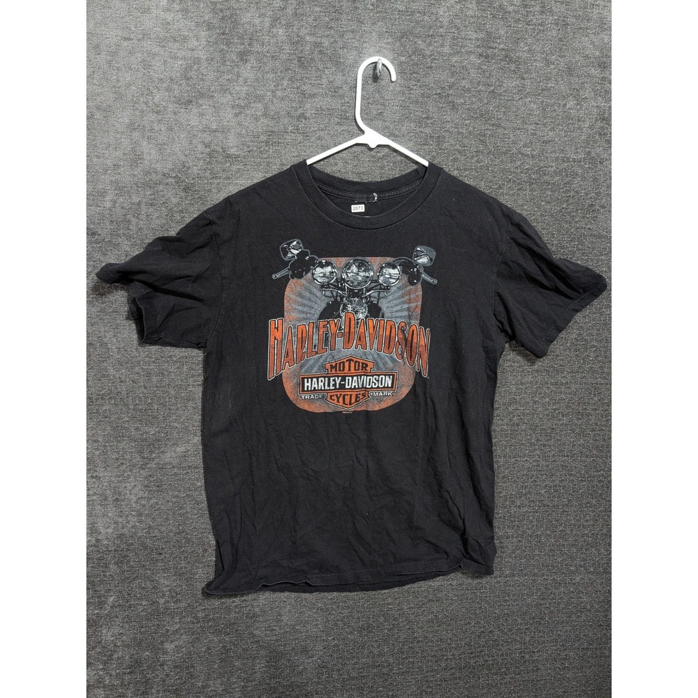 Harley-Davidson Brandt's Wabash Indiana American Flag Graphic T-Shirt Black XL